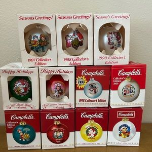 Campbell’s soup kid’s Christmas ornaments